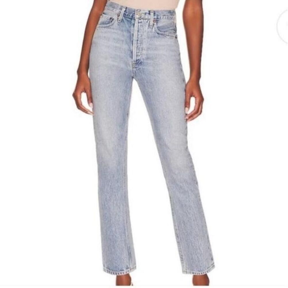 Agolde Jamie Classic Straight Leg Jeans 26 Light Wash Dakota High Rise